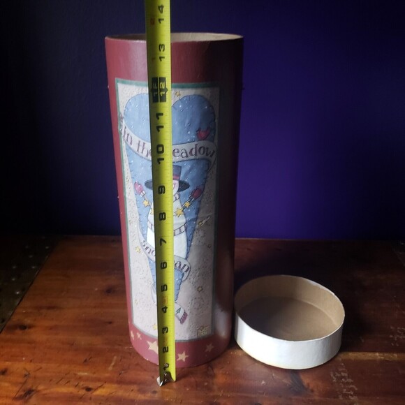 VTG Christmas in the Country Snowman Canister Farmhouse Cottage Grandma Core - Picture 4 of 9